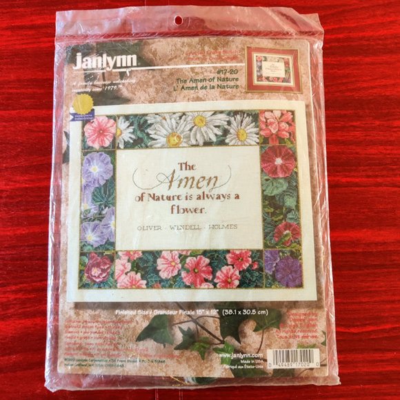 Janlynn Other - Janlynn "The Amen of Nature" Counted Cross Stitch Kit, Flowers, 90s, #17-20
